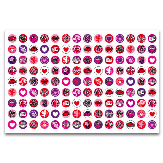 Sticker sheet – Little circles BTSF Valentine’s Day