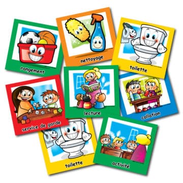 Menu du jour préscolaire et 1er cycle - Vignette à l'unité