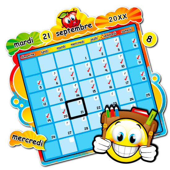 Magnetic school calendar