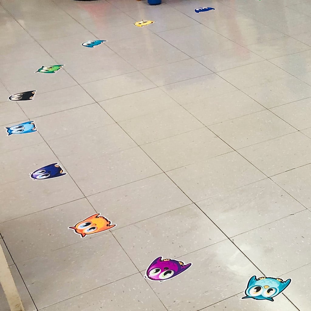 Identification floors stickers