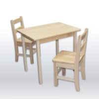 Table rectangulaire et chaises