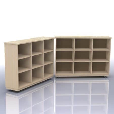 Hinged Storage Unit with 18 Compartments