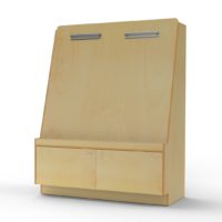 Double easel with storage