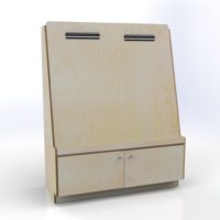 Double easel with storage