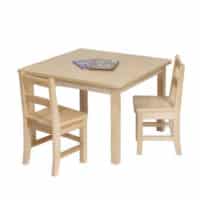Square table and chairs