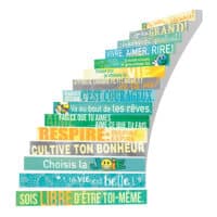 Adhesive Stair Riser Decals – Promouvoir la vie 1 Collection
