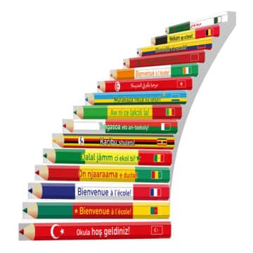 Adhesive Stair Riser Decals – Language Collection 3